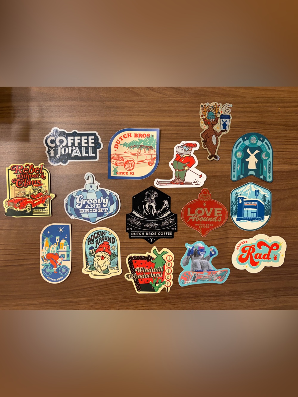 Dutch Bros Xmas Sticker Set
